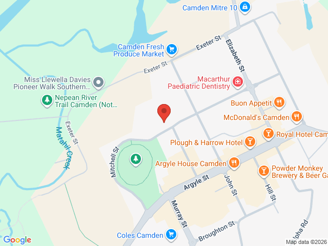 Map showing event location